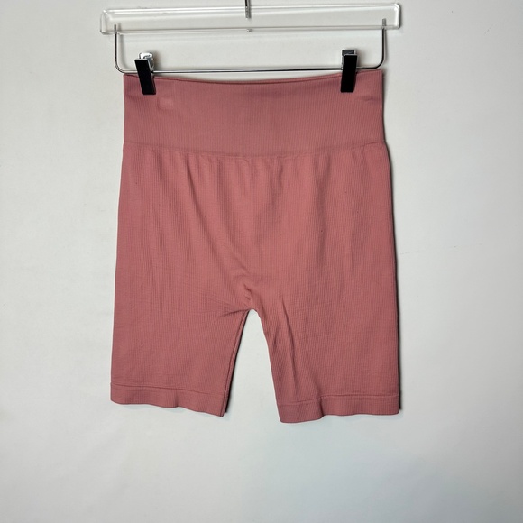 Avocado Seamless Bike Short Ribbed Salmon High Waisted Small - Picture 5 of 5